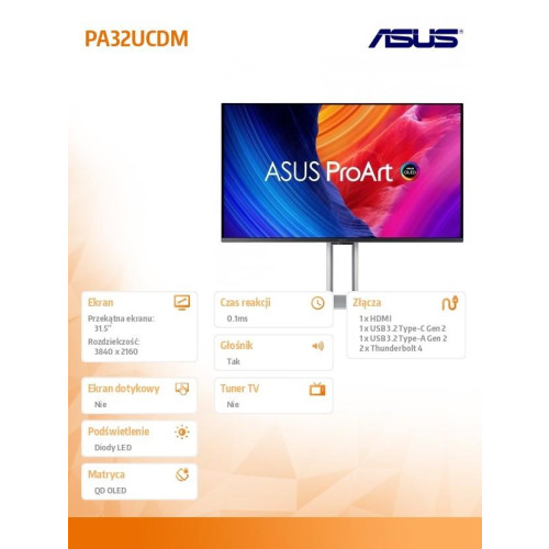 Monitor 31.5 cala PA32UCDM OLED 4K UHD QD-OLED 240Hz-17121726