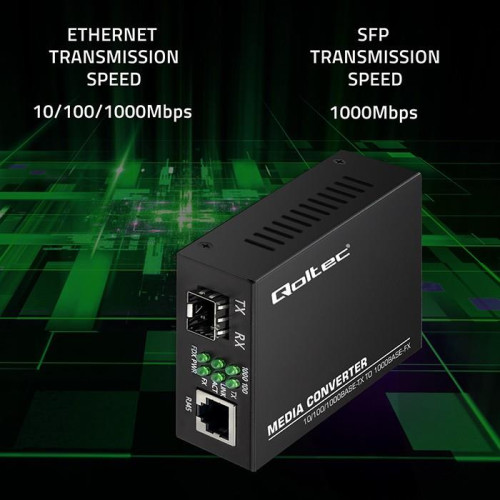 Dwukierunkowy Media Konwerter SWITCH Ethernet 1x RJ45 1x SFP | 1000Mb/s | 5V-17122073
