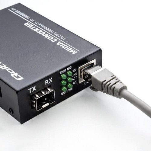 Dwukierunkowy Media Konwerter SWITCH Ethernet 1x RJ45 1x SFP | 1000Mb/s | 5V-17122078