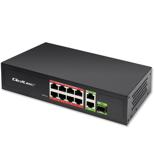 Przełącznik sieciowy SWITCH FAST Ethernet 8x RJ45 PoE 2x RJ45 Uplink 1x SFP | 120W | 1000Mb/s-17122225