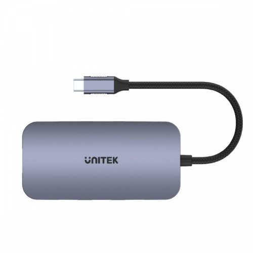 HUB USB-C 9w1, USB-C, HDMI 2.0, RJ45, PD 100W, czytnik SD; D1071A-17122657