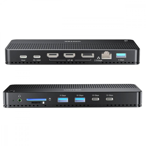 Stacja dokująca 13w1 USB-C, HDMI 2.1,DP 2.0,RJ45,10GBPs;D1104A01-17122779