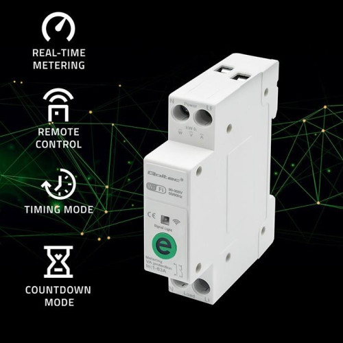 Przekaźnik 63A na szynę DIN z licznikiem energii elektrycznej | eWeLink od Sonoff | Wi-Fi | Dioda LED-17123372