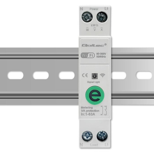 Przekaźnik 63A na szynę DIN z licznikiem energii elektrycznej | eWeLink od Sonoff | Wi-Fi | Dioda LED-17123378