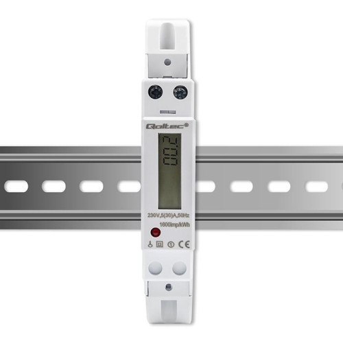 Jednofazowy elektroniczny licznik | miernik zużycia energii na szynę DIN | 230V | 30A | LCD | 1P-17123438