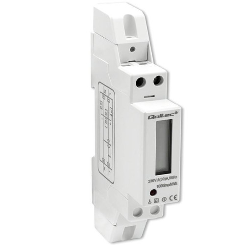 Jednofazowy elektroniczny licznik | miernik zużycia energii na szynę DIN | 230V | 30A | LCD | 1P-17123441