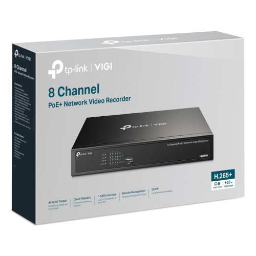 Rejestrator sieciowy TP-LINK VIGI NVR1008H-8P, 8 kanałów PoE+-17136266