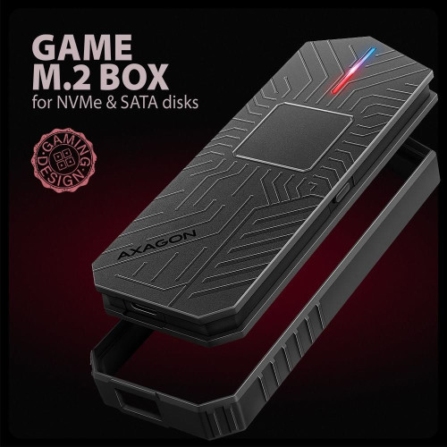 Obudowa SSD M.2 AXAGON EEM2-GAM, USB-C 10Gbps - NVMe & SATA SSD GAME M.2 box, bez skrótów-17136583