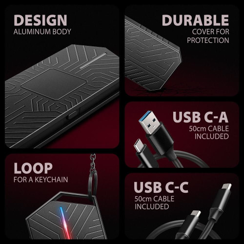Obudowa SSD M.2 AXAGON EEM2-GAM, USB-C 10Gbps - NVMe & SATA SSD GAME M.2 box, bez skrótów-17136596