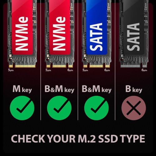 Obudowa SSD M.2 AXAGON EEM2-GAM, USB-C 10Gbps - NVMe & SATA SSD GAME M.2 box, bez skrótów-17136599