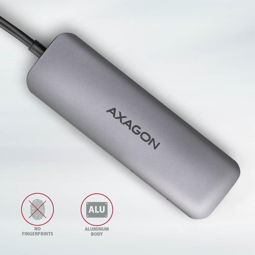 Axagon HMC-5 stacja dokująca Przewodowa USB 3.2 Gen 1 (3.1 Gen 1) Type-C Szary-17146836