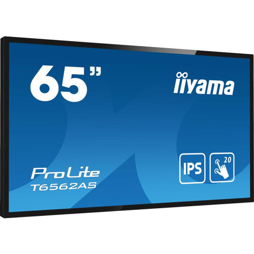 Monitor IIYAMA T6562AS-B1 4k UHD LCD 65inch 20 Points PCAP 500cd/m2 1200:1 3840x2160 AG RS232C 16GB eMMC 2GB RAM-1714947