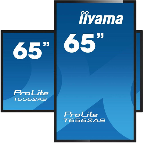 Monitor IIYAMA T6562AS-B1 4k UHD LCD 65inch 20 Points PCAP 500cd/m2 1200:1 3840x2160 AG RS232C 16GB eMMC 2GB RAM-1714948