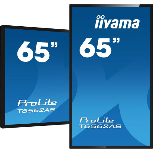 Monitor IIYAMA T6562AS-B1 4k UHD LCD 65inch 20 Points PCAP 500cd/m2 1200:1 3840x2160 AG RS232C 16GB eMMC 2GB RAM-1714948