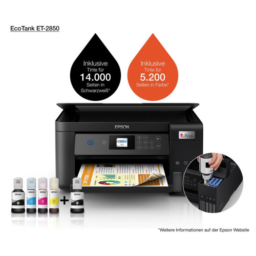 Drukarka Epson EcoTank ET-2850 3w1-Tintenstrahl A4 WiFi/WLan Duplex-17158723