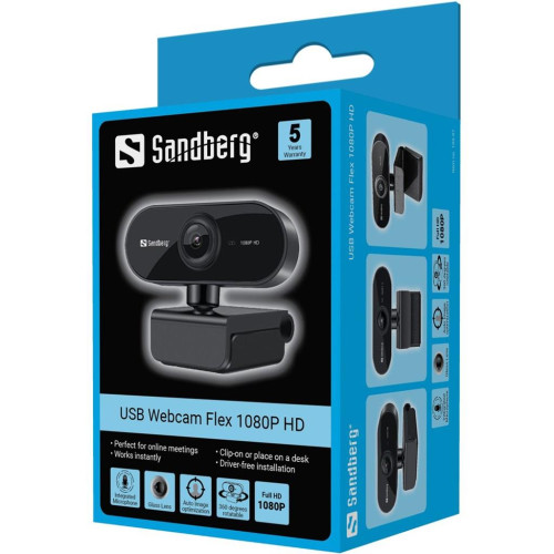 Kamera internetowa Sandberg USB Webcam Flex 1080P HD-17160027