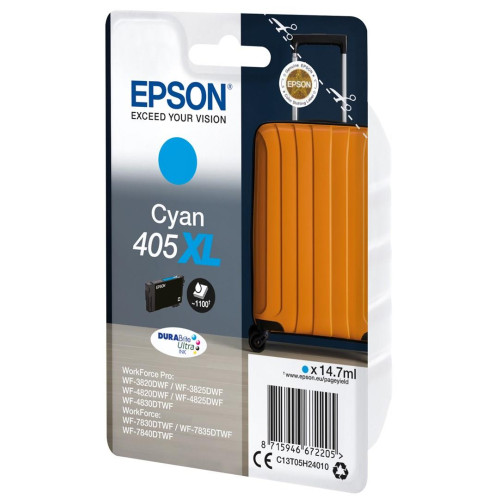 Epson 405XL DURABrite Ultra Ink nabój z tuszem 1 szt. Oryginalny Wysoka (XL) wydajność Cyjan-17171068