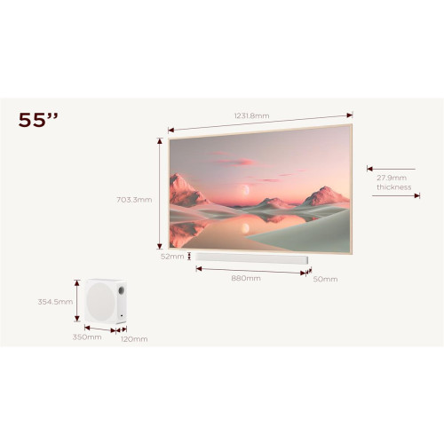Telewizor TCL NXTFrame 55A300 PRO QLED 55'' 4K Ultra HD 144Hz Google TV Dolby Vision IQ Biały-17174178