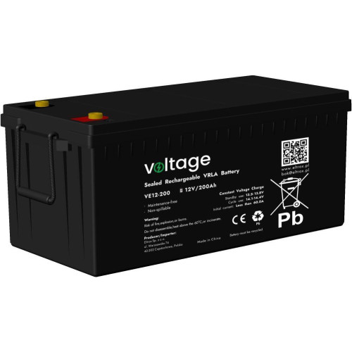 Akumulator AGM Voltage 12V 200Ah VE12-200 (Żywotność 6-9 lat)