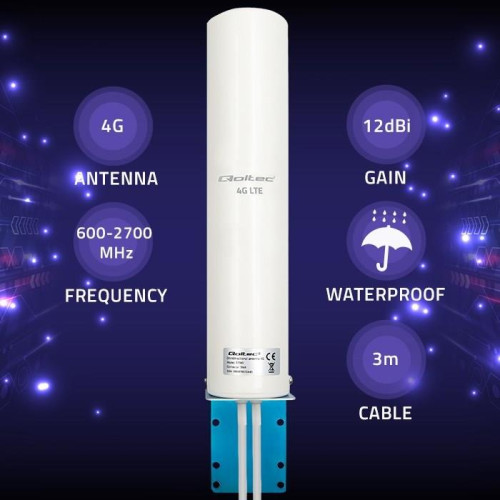 QOLTEC ANTENA 4G LTE DUAL | 12DBI | DOOKÓLNA | ZEWNĘTRZNA-17279420