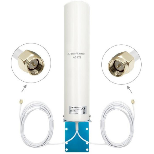 QOLTEC ANTENA 4G LTE DUAL | 12DBI | DOOKÓLNA | ZEWNĘTRZNA-17279424