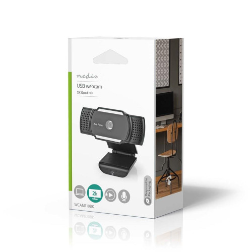 Nedis WCAM110BK kamera internetowa 5 MP 2592 x 1944 px USB 2.0 Czarny-17295238