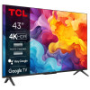 Telewizor TCL 43P655 LED 43'' 4K Ultra HD Google TV Dolby Vision DVB-T2 Czarny-17307801