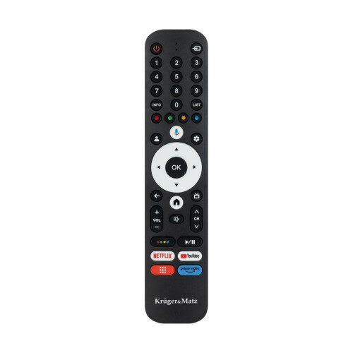 Pilot do TV Kruger&amp;Matz Google TV z przyciskami numerycznymi