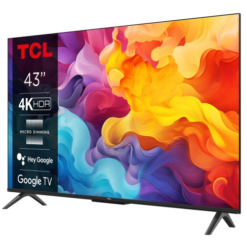 Telewizor TCL 43P655 LED 43'' 4K Ultra HD Google TV Dolby Vision DVB-T2 Czarny-17307800