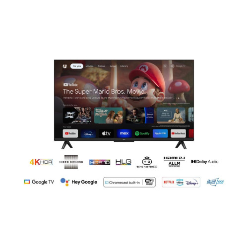 Telewizor TCL 43P655 LED 43'' 4K Ultra HD Google TV Dolby Vision DVB-T2 Czarny-17307806