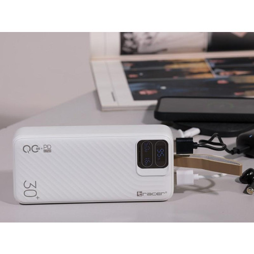 TRACER POWERBANK BLAZE 30000MAH 65W BIAŁY-17372360