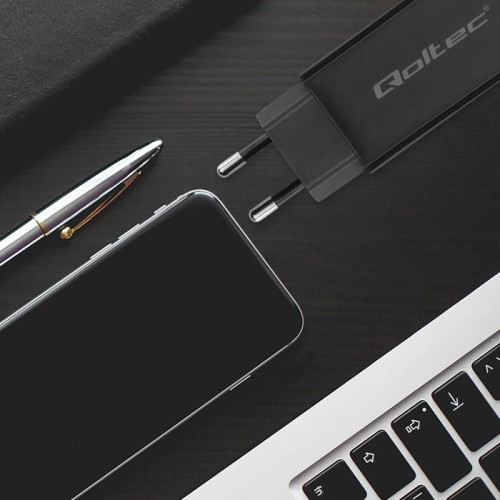 QOLTEC ŁADOWARKA SIECIOWA 90W GAN | 5-20V | 3-4.5A | USB-C 3.1-17372484