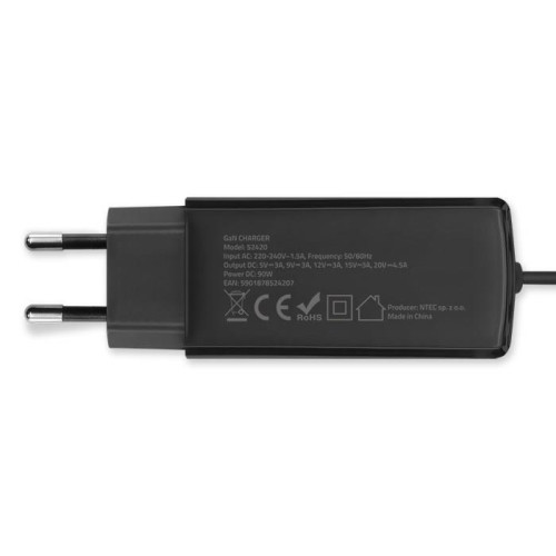 QOLTEC ŁADOWARKA SIECIOWA 90W GAN | 5-20V | 3-4.5A | USB-C 3.1-17372489