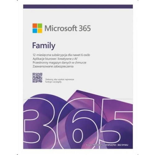 Microsoft 365 Family Polish EuroZone Subscr