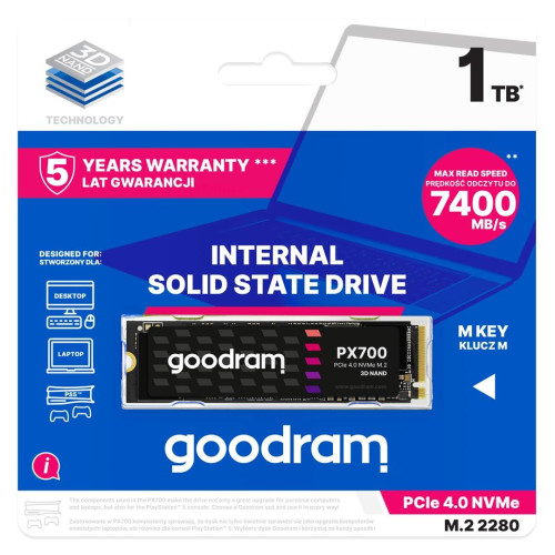 SSD GOODRAM PX700 M.2 PCIe 4x4 1TB RETAIL-17410195