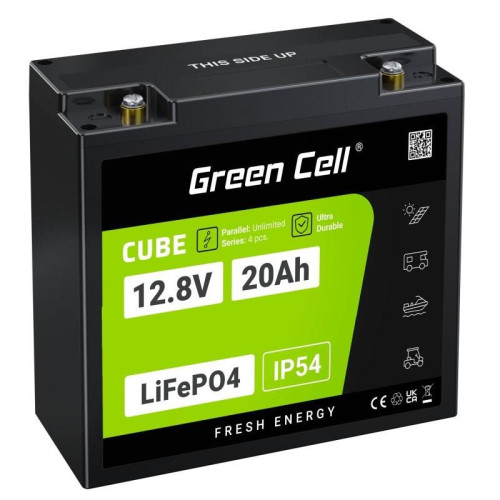 GREEN CELL AKUMULATOR LIFEPO4 CUBE 20AH 12V/12.8V 256WH LFPGC12V20AH-17444137