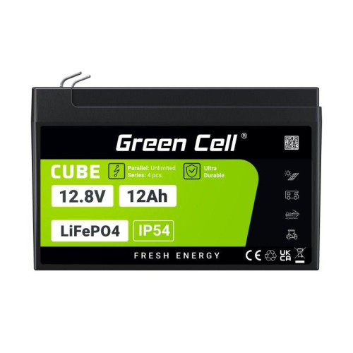 GREEN CELL AKUMULATOR LIFEPO4 CUBE 12AH 12V/12.8V 153.6WH LFPGC12V12AH-17444207