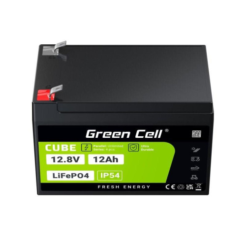 GREEN CELL AKUMULATOR LIFEPO4 CUBE 12AH 12V/12.8V 153.6WH LFPGC12V12AH-17444210