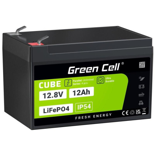 GREEN CELL AKUMULATOR LIFEPO4 CUBE 12AH 12V/12.8V 153.6WH LFPGC12V12AH-17444213