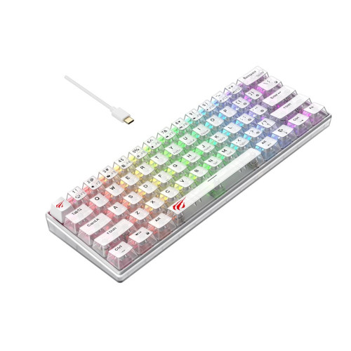 Klawiatura gamingowa Havit KB903L (biel transparentna)-17457808