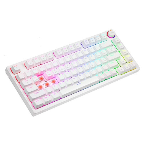 SAVIO KLAWIATURA MECHANICZNA BEZPRZEWODOWA PHENIX WHITE GATERON RED PRO ABS-17457832