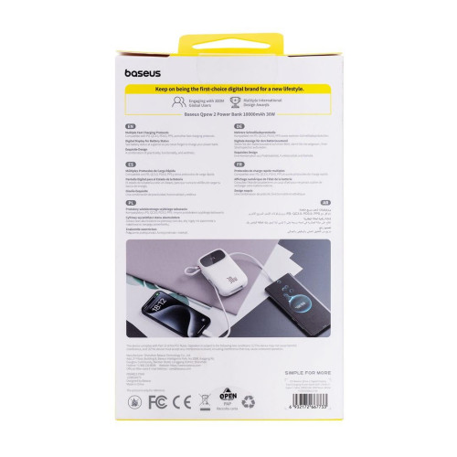 Powerbank Baseus QPow 2 10000mAh 30W 2xUSB-C (biały)-17463906