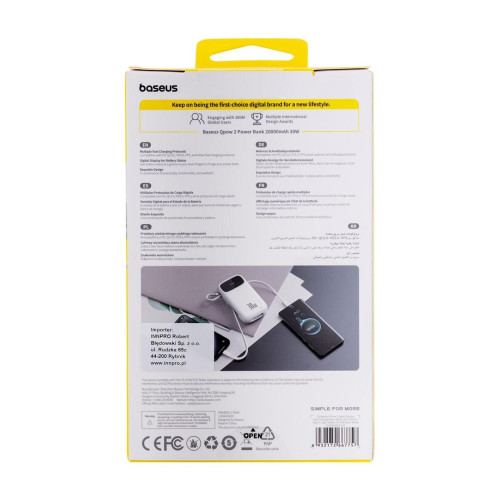 BASEUS POWERBANK QPOW2 20000MAH 30W (BIAŁY)-17463923