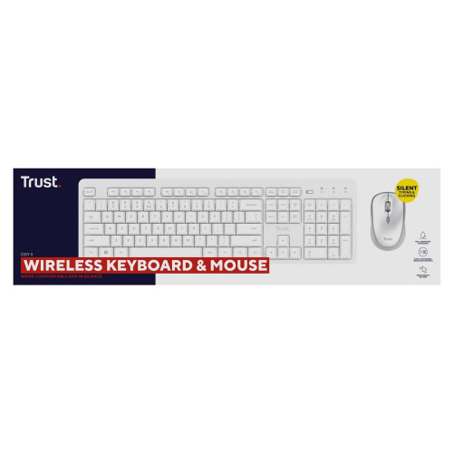 Klawiatura + mysz Trust ODY II Wireless White US-17476251