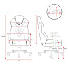 Fotel gamingowy DIABLO X-GAMER różowo-biały-17594852