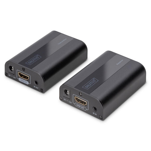 DIGITUS PRZEDŁUŻACZ (EXTENDER) HDMI 30M/60M PO SKRĘTCE CAT.6 4K2K 30HZ/60HZ UHD HDCP 2.2 IR AUDIO (ZESTAW) DS-55204-1