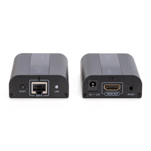 DIGITUS PRZEDŁUŻACZ (EXTENDER) HDMI 30M/60M PO SKRĘTCE CAT.6 4K2K 30HZ/60HZ UHD HDCP 2.2 IR AUDIO (ZESTAW) DS-55204-1