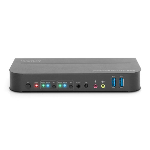 Digitus Przełącznik KVM, 2-portowy, 4K 60 Hz, 2 x DP in, 1 x DP/HDMI out-17555119
