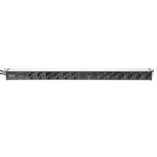 Listwa zasilająca PDU pionowa, 12x gniazdo schuko,2x (2m, wtyk unischuko, 16A, zab.przeciążeniowe)-17555811