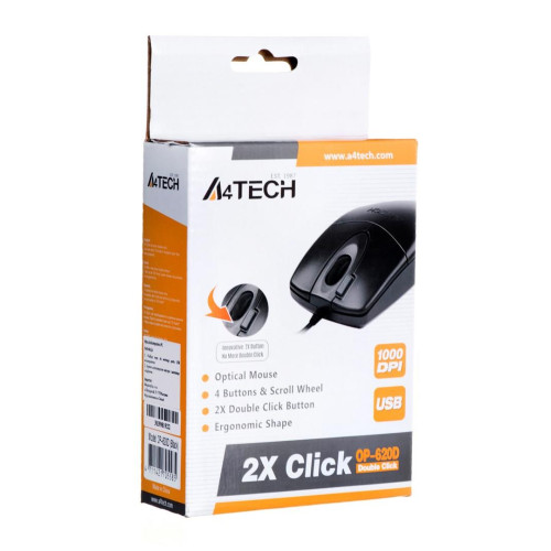 Mysz A4 TECH A4TMYS30398 (optyczna; 800 DPI; kolor czarny)-17567509